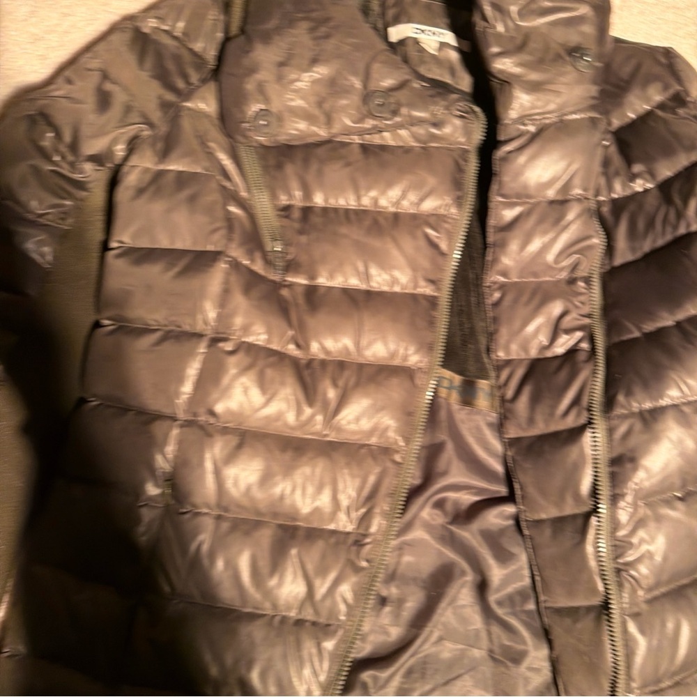 DKNYC Taupe Puffer Jacket - Picture 7 of 9